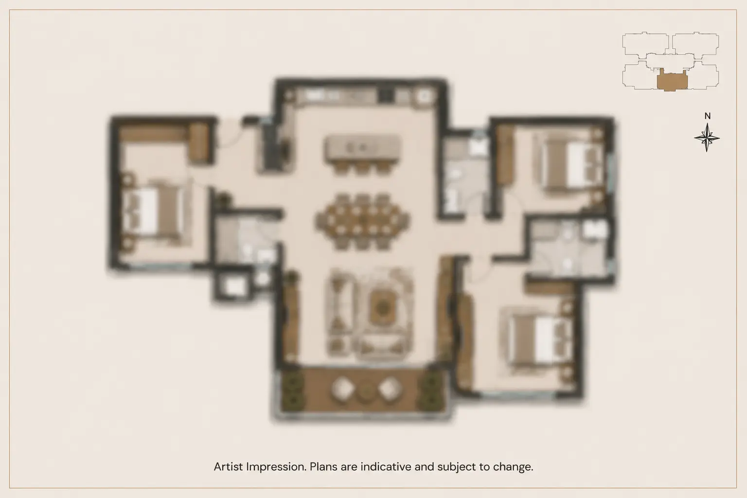 2 BHK Floor Plan