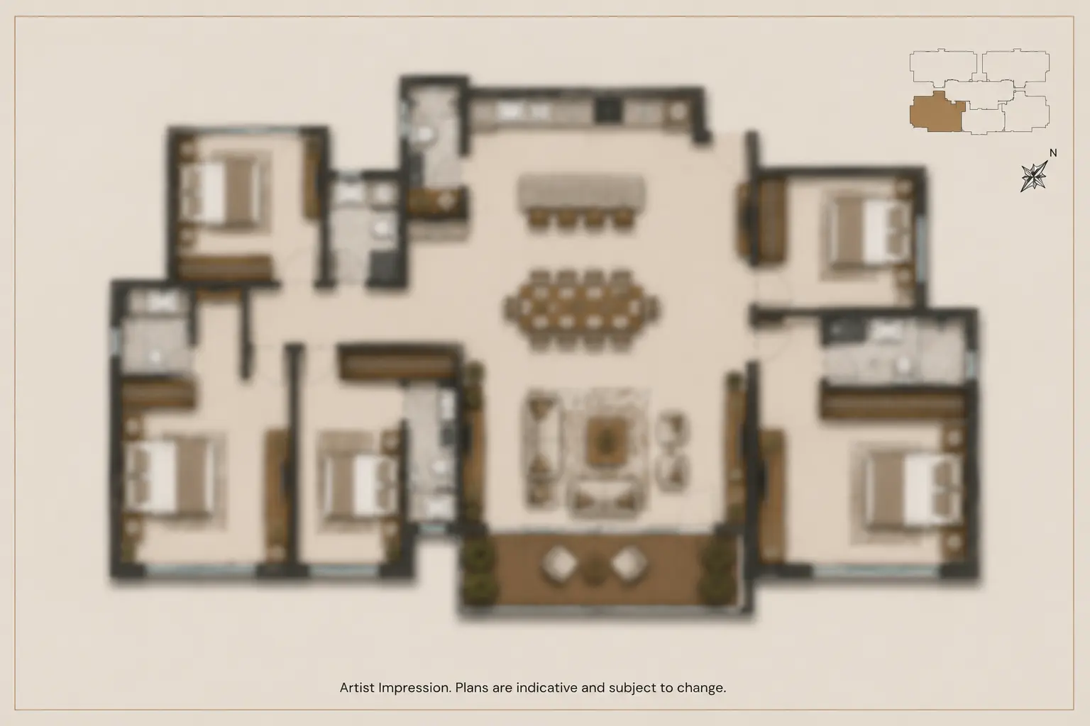 2 BHK Prime Floor Plan